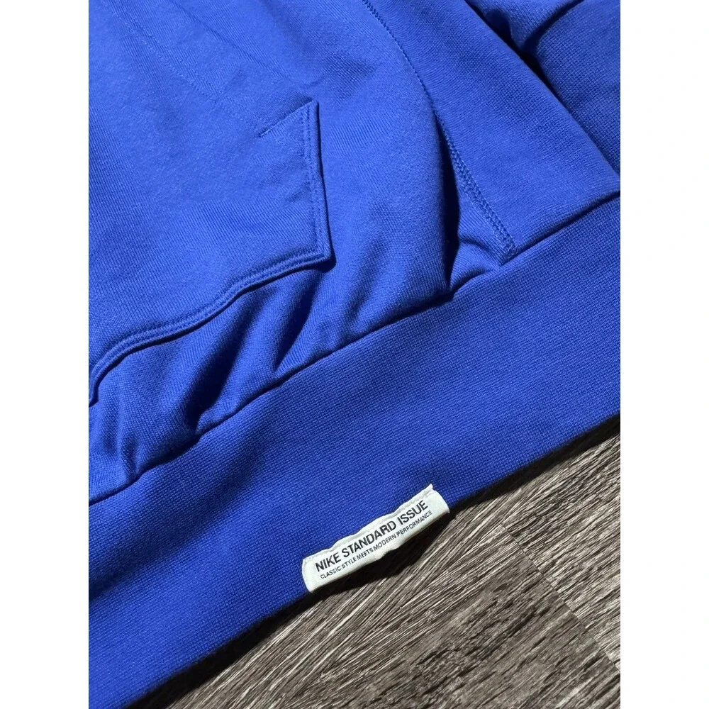 Philadelphia 76ers Hoodie Nike Big Logo Fleece Lined Sweatshirt Blue Mens Large